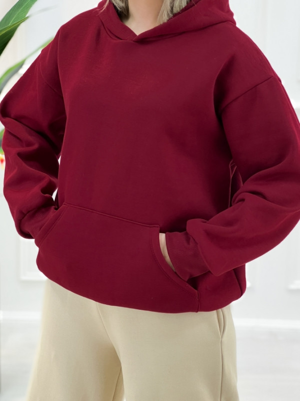 هودی زنانه ساده توکرکی (مناسب سایز ۳۶ تا ۴۴)